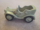 Vintage Ceramic Old Car Light Green Automobile Convertible Planter From Japan 