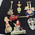 Hrc Hard Rock Cafe Pin Lot  16pins  Mostly Vegas Guitars Christmas Holidays