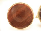 Beautiful Reddish Stone   Gold Tone Vintage Cuff Links Plain Simple Quality