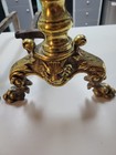 Ornate Brass Cast Iron Andirons Fire Dogs Lion Face Antique Style For Fireplace