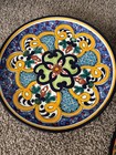 Vtg Authentic Talavera Mexico 3 Plate Set Colorful Pottery Hand Painted Textured
