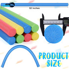 8 Pack Pool Noodles Foam Swim Noodles 52 Inch Swimming Pool Noodle Bulk 