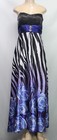 Wedding Evening Cocktail Party Maxi Strapless Dress Multicolor Size 8