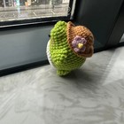 Handmade Amigurumi Crochet Cute Frog Flower Hat Doll Hand-knitted Toy Plushie