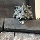 Vtg 90s Pair Dragon Gargoyle Bookends Shelf Sitter Fantasy Figurine Scary Decor 