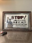 Vintage 1930 s Glass Sign - Shoe Repair
