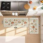 Kitchen Mats For Floor Anti Fatigue  White Floral Rugs For Kitchen Floor  