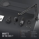 Studio Condenser Microphone Computer Pc Microphone Kit With Adjustable Boom Arm