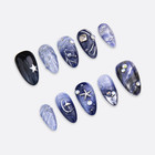 Siyou Nails   Ocean Of Stars   Press-on Nails     Full Set  10pc 