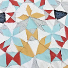 Handmade Magic Alaska Cotton Fabric Queen Size Patchwork Quilt Top topper