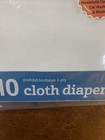 New Gerber 10 Cloth Diaper Pack Prefold Birdseye 3 Ply 100  Cotton 14x20 