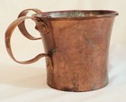 Antique Judaica Natla Two Handled Copper Laver Washing Cup