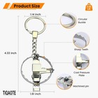 Tiqaote Mini Bear Trap Keychain That Works Fun Trick Mouse 1 Inch  Silver