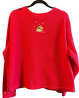 Women   s Ugly Christmas Sweater Cardigan Xl Red C b Sport Snowflake Embroidered