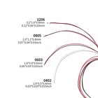 40x Led 0805 0402 1206 0603 Smd With Cable Micro Strand 30cm Soldered Miniature