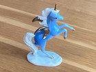 Vintage Blue Porcelain Unicorn Figurine Franklin Mint    where Love Shines Bright 