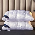 Pack Of 2 Bed Pillows Quilted Hotel Quality Down Alternative Gusseted Pillow