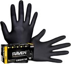 Sas Raven Black Nitrile Gloves Powder Free 7mil Bundle Of 2  100 Gloves box 
