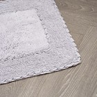 Laura Ashley Ruffle Border Cotton Bath Rug  Purple  20 x 34 