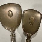 Vintage Victorian Style Floral Vanity Hand Mirror And Brush
