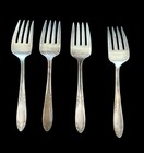 Antique National Silver Plate Flatware Forks Lot Of Four Vintage