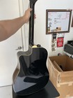 Takamine Jasmine Black Acoustic Electric Dreadnought Cutaway Guitar 