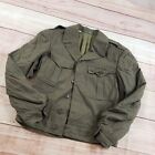 Vintage Us Military Field Jacket Mens 38r Green Cropped 1940s Wwii Era Wool   