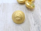Set Of 4 Antique French Military Buttons Gold Toneparis Flaming Bomb Wwi