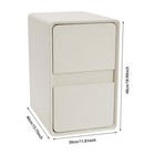 Bedroom Nightstand Modern Bedside Table End Table With 2 Storage Drawers White