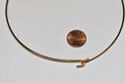 Awesome  Metal Choker Neck Wire Round Circular 14 Gauge Wire Gold Tone