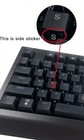 Transparent Background - Side Sticker  White Lettering - English Full Keyboard 