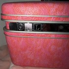 Vintage 60s Samsonite Silhouette Barbie Pink Marbled Cosmetic Train Case W Tray