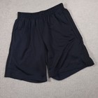 Adidas 3 Stripe Training Shorts Youth Xl Navy Black Pockets Drawstring 8 5 