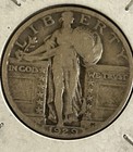 1929 Standing Liberty Quarter No Mint Mark Strong Head  Free Shipping 