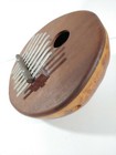 Primitive Cannonball Gourd Thumb Piano- Approx 8    D And 6   tall-origin Unknown