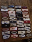Lot J - 160 Vintage Uniform Name Tag Badge Embroidered Jacket Vest Shirt Patch