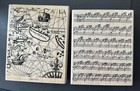 27 Xl Wood Mounted Vintage Rubber Stamps Background Various Makers