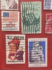 Vintage United States Postal Service Stamps Used Posted Cancel Id 1 3c 13c 2c Us