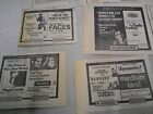 Mixed Lot Vintage Movie Theatre Ads 1969 Garden Theatre Princeton Playhouse Nj