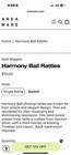 Harmony Ball Single Baby Rattle Noel Wiggins Areaware German Silver Sterling Nib