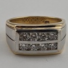 14k 18k Diamond And Natural Emerald Rings   Scrap Or Wear  22 8 Grams 