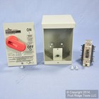 Leviton N3302 Motor Starter Switch Dpst Double-pole Single Throw W lockout 30a