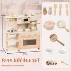 Wooden Kitchen Playset For Kids Ages 3-8  Pretend Play Kitchen For Toddlers W   