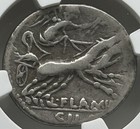 Roman Rwpublic L Fam Chilo Ar Denarius 109-8 Bc  Roma Victory Ngc F