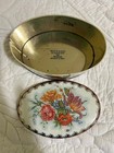 Vintage Daher Oval Floral Candy Tin Canister Box W Lid England Flowers 6x4in