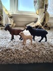 Schleich Farm Lot Of 3 Baby White Lamb Black Sheep Brown Billy Goat Figurine