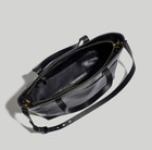 New Madewell The Zip-top Medium Transport Tote In True Black Leather  188 Ae189