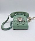 Vintage Western Electric Cd500 Bell Systems Aqua Blue  green  Rotary Desk Phone