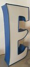 Large Vintage Letter E Shape Light Up Sign Led Bar Garage Mancave 27   