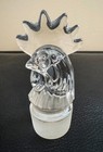 Heisey Glass Rooster Head Cocktail Shaker Stopper C 1938